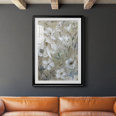 Wildflower Whites - Peinture sur toile encadrée