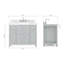 Meuble-lavabo simple 42 po avec plateau en marbre blanc de Carrare Abbate-85364118