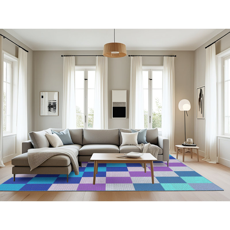Tapis bleu Knouse, Rectangle 8 pi x 12 pi