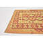 Tapis de la zone en laine beige/rouge 3 pi x 4 pi 10 po one-of-kind à la main noué la Elland