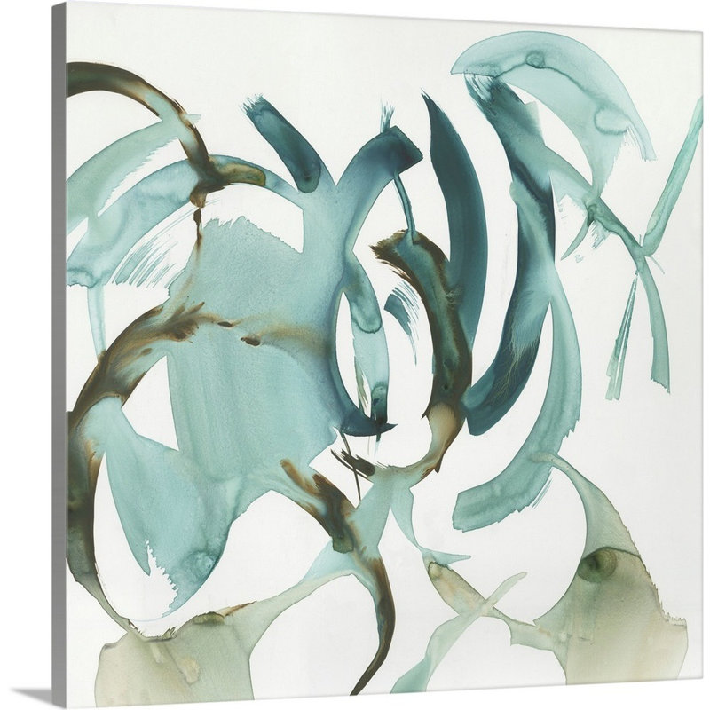 Reproduction d’art sur toile, "Hypnotic Curves II" par PI studio, H 48 po x l 48 po x P 1,25 po, Toile tendue