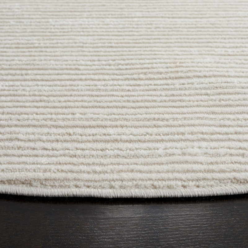 Tapis ivoire tissé à la machine Maayan, Rond 6 pi 7 po
