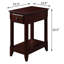 Table d'appoint en bois avec tiroir et tablette - Convient aux espaces compacts et aux dortoirs d'appartements de rangement-1973053677