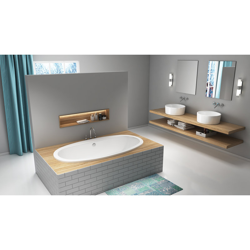 Baignoire tourbillon en acrylique 67 po. X 36 po. Pipeline, Beige