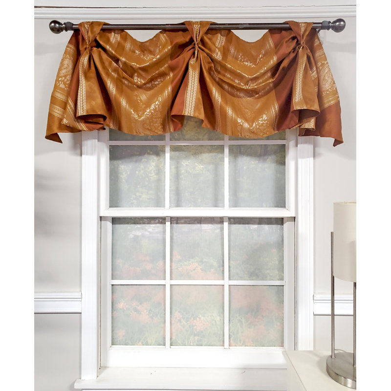 Nikoleta Hand Pleated Tab Top Cotton Valance 36" x 18"
