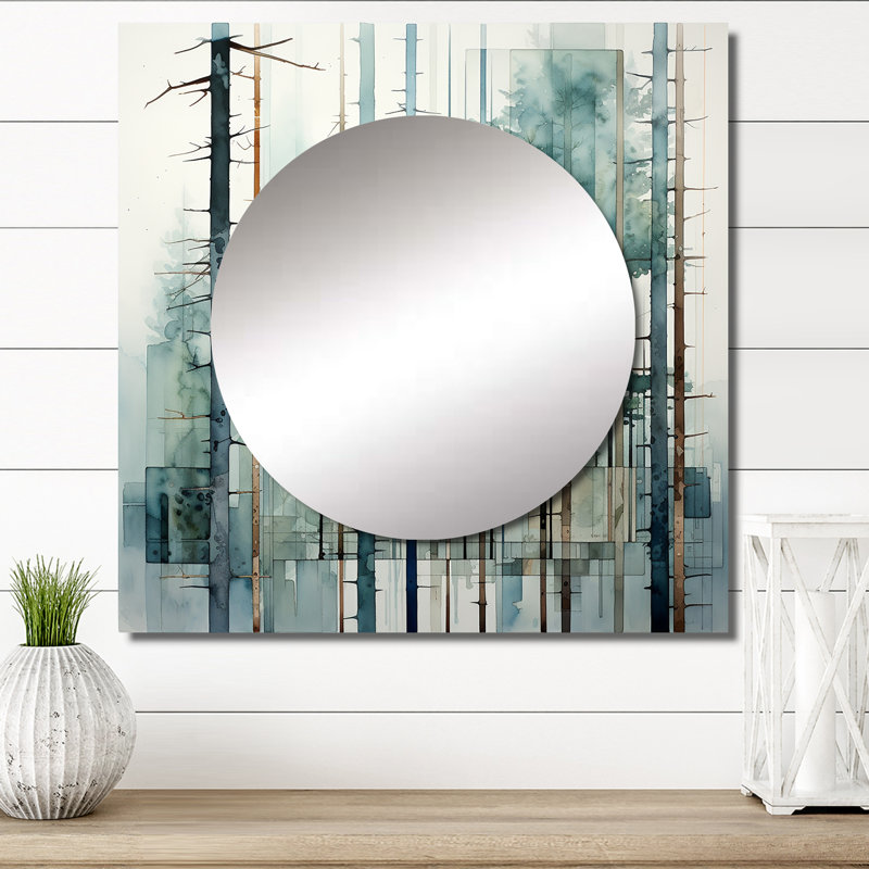 Nizamuddin - Miroir décoratif carré pour chambre à coucher, 23 po x 23 po