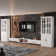 A Combination Of 2-Bookcase And Adjustable TV Stand With Drawers
