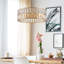 Lustre tambour en cristal doré moderne