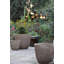 Pots de fleurs en grès cérame alvéolé, taille moyenne, lot de 3 - Intérieur/Extérieur