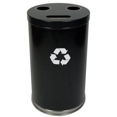 Poubelle de recyclage multi-compartiments Metal Recycling