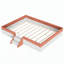 Grand lit de plancher tapissier avec clôture-348259153-348259167