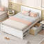 Lit plateforme double avec tiroir et deux tablettes-2083112030