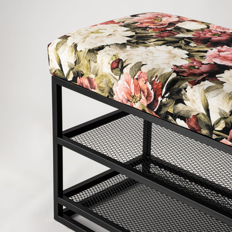 MacCormack Velvet Upholstered Storage Bench, H40 x W50 x D30cm