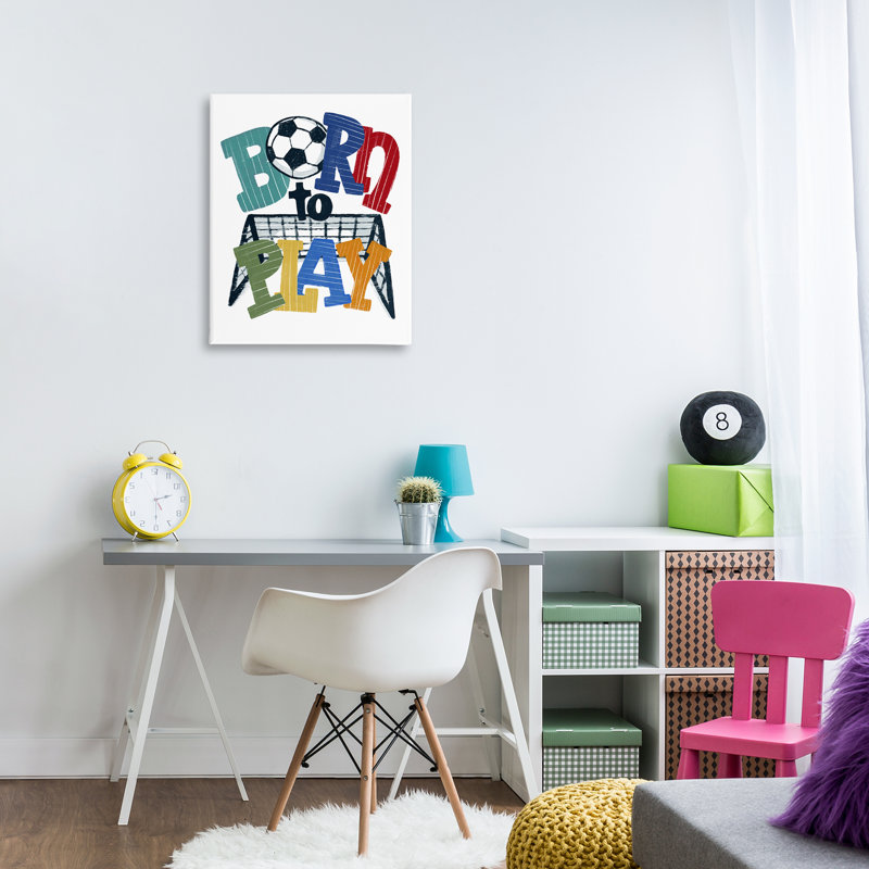 «Born To Play Soccer Canvas», conception de Connie Summers, H 30 po x l 24 po