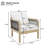 Outdoor Acacia Wood Club Chair with Handwoven Rope, Durable and Comfortable for Patio and Balcony-129006263