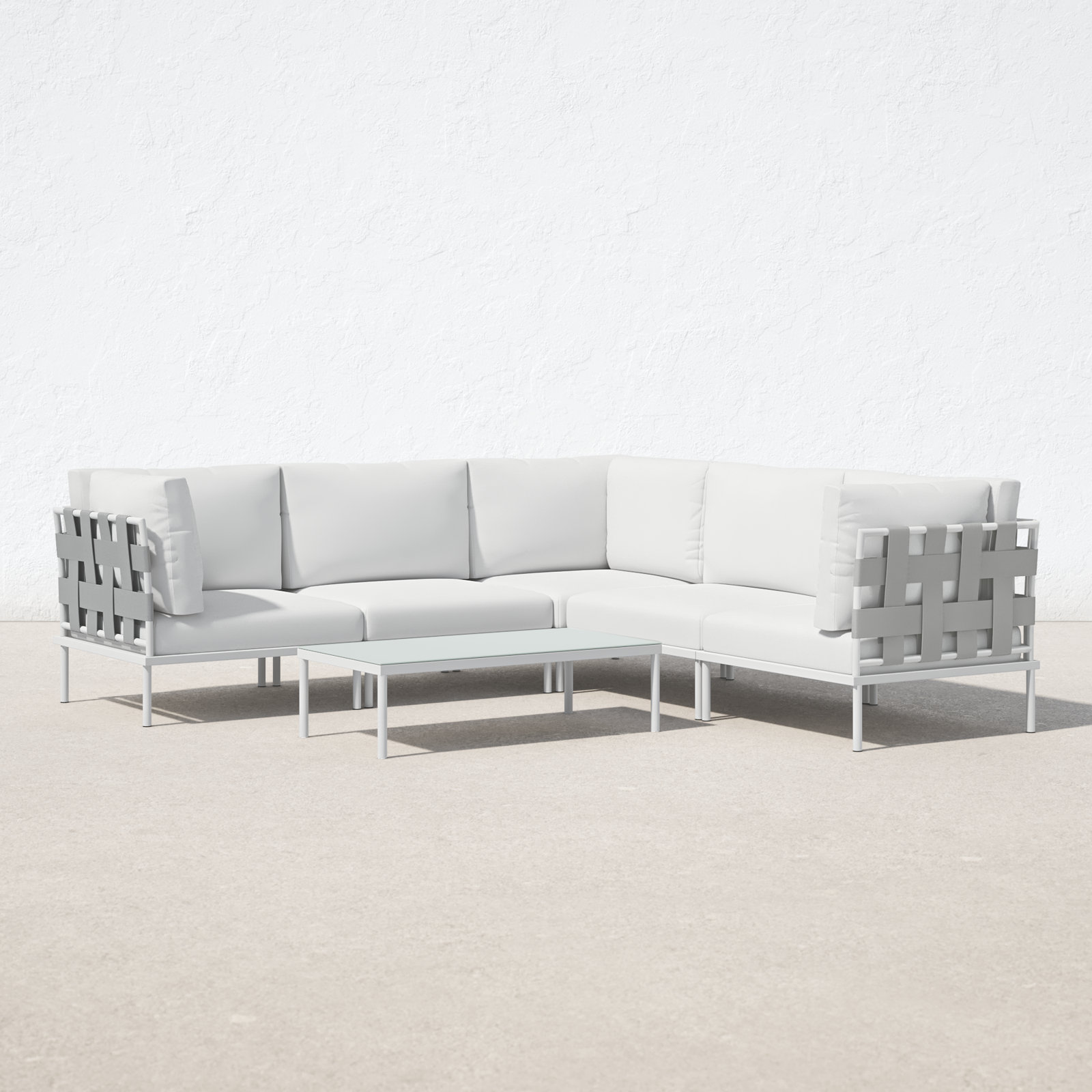Modway Harmony 5-Person Patio Seating Group, White