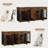 86.7" Double Dog Crates Furniture, Large Farmhouse Dog Kennel With 4 Drawers As Tv Stand, Heavy Duty Dog Cage For 2 Large Dogs-1505719331