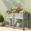 Boîte à fleurs surélevée en bois avec pieds pour jardin de jardin surélevé extérieur