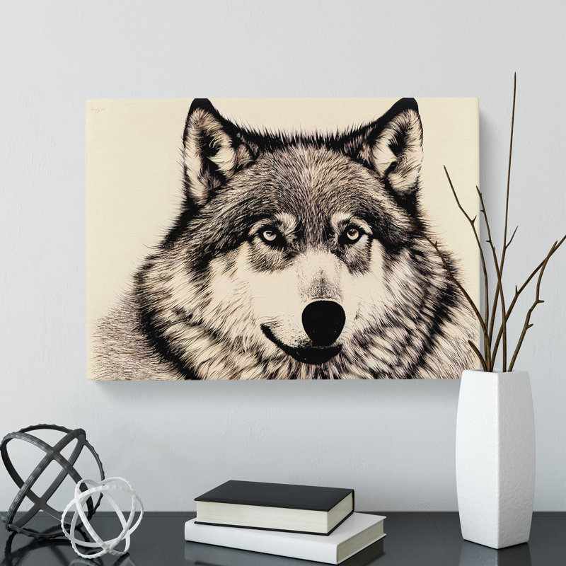 Portrait Of A Wolf Vol.3 - Wrapped Canvas, 35cm H x 50cm W x 3cm D