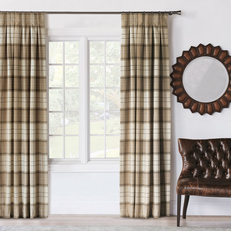 Aldrich Wool Room Darkening Curtain Single Panel, 20" W x 108" L