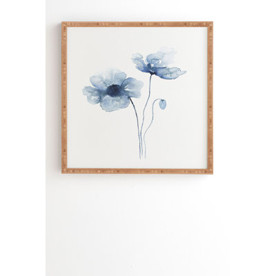 «Blue Watercolor Poppies» par Chipi Art Studio - impression