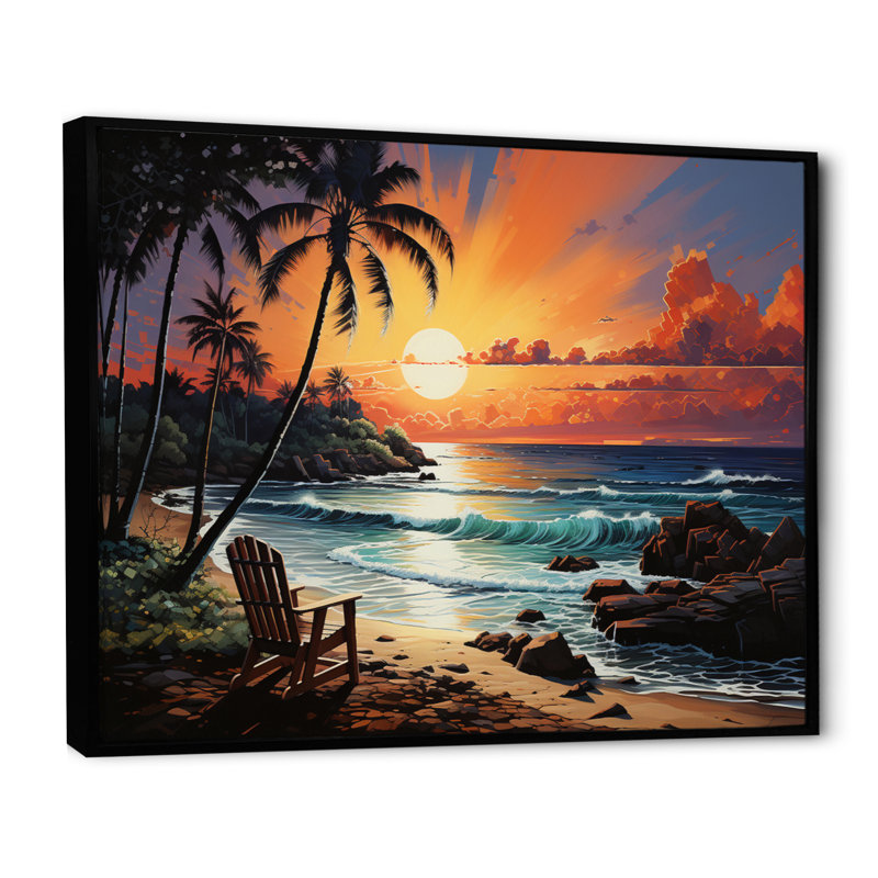 Sophina Beach Photo Tropical Vibes XXII, H 12 po x l 20 po x P 1 po, Cadre flottant noir