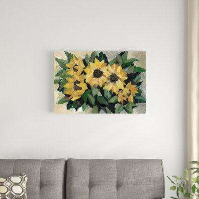 Tournesols délavés - reproduction d'art sur toile tendue