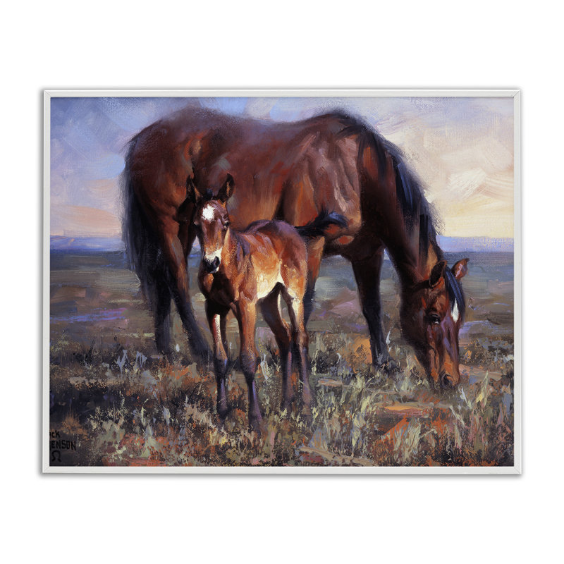 «Mother Mother & Foal Landscape», estampe numérique, conception par Jack Sorenson, H 11 po x l 14 po