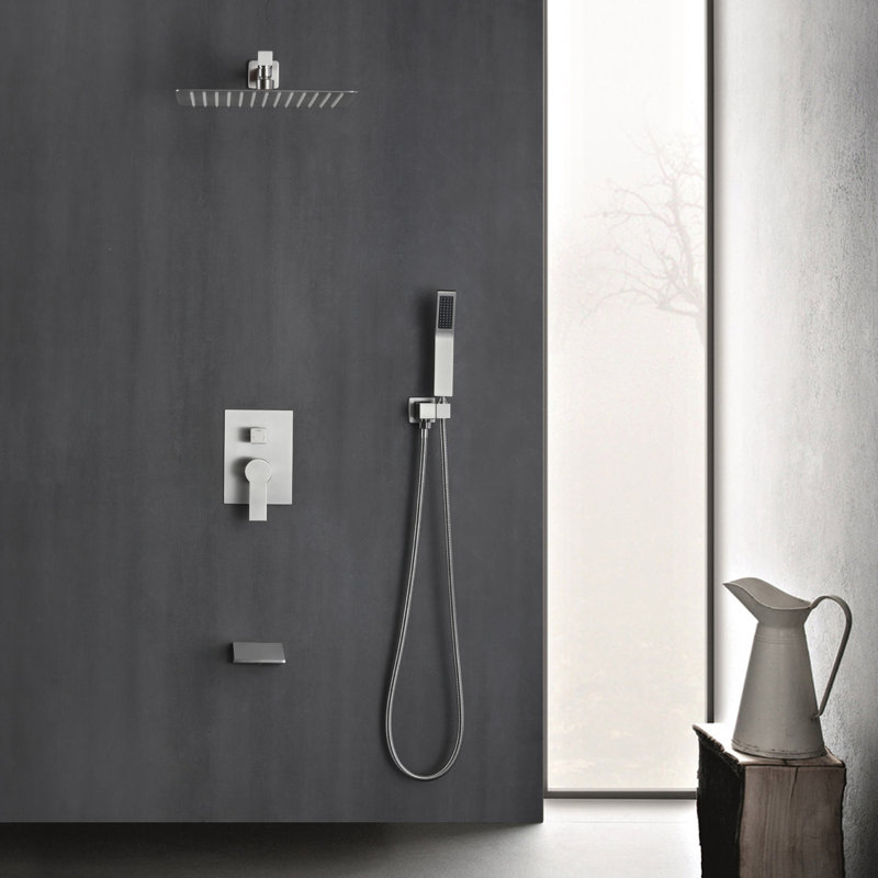 Wall Tub Spout, Brushed Nickel