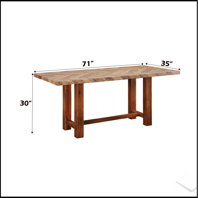 Table de salle à manger à finition brune avec plateau fixe et chaises rembourrées 2 tons Gilsea, parfaite pour les maisons modernes et traditionnelles