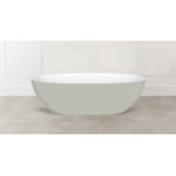 Barcelona 70.875" x 34.125" Freestanding Soaking Bathtub in Volcanic Limestone with Overflow Hole