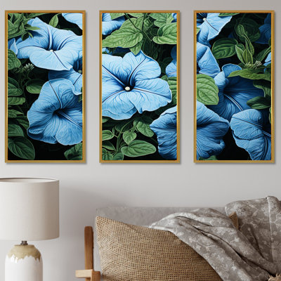 «Blue and White Morning Glory Garden Symphony 2 - Morning Glory», art mural