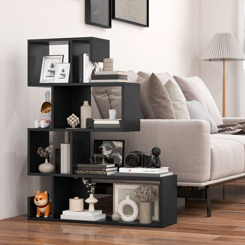 100cm H x 80cm W Step Bookcase, Black
