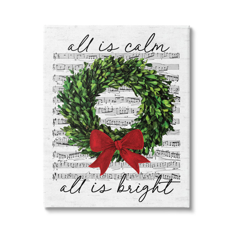 All All Bright Holiday Music, H 20 po x l 16 po x P 1,5 po