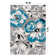 Tapis bleu / gris / ivoire Rooshi