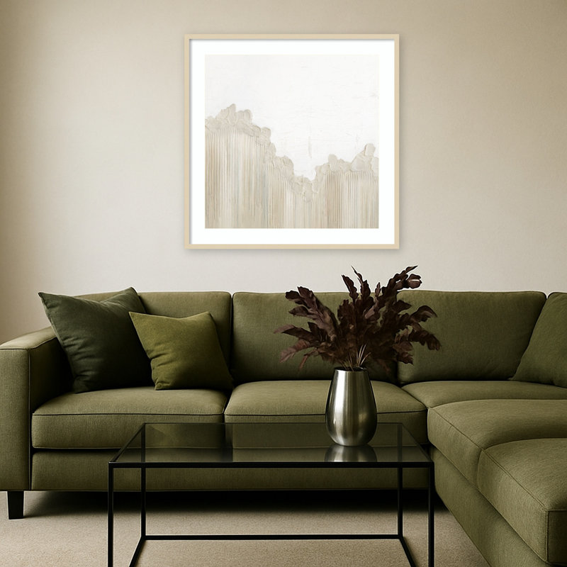 «Texture in Neutral Hues No. 2» par Hannah Dawson, impression sur bois encadrée