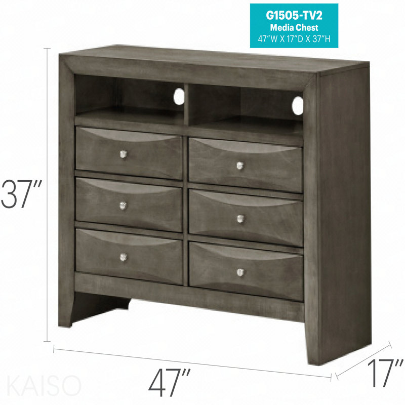Commode média, gris, Gris