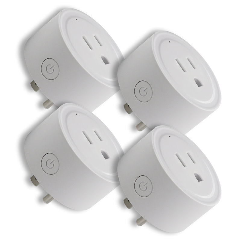 Compact White Wi-Fi Smart Plug with Voice Control
