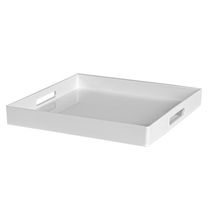 Argon Tableware - Square Melamine Serving Tray, White