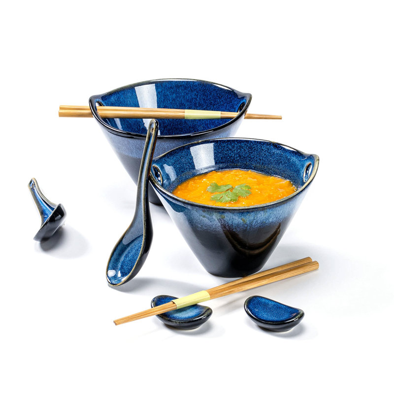 Reymon 10cm Porcelain China Soup Bowl, Blue
