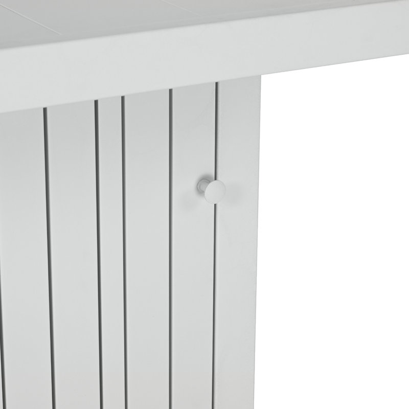Table de foyer d'extérieur en aluminium blanc 50 000 BTU 50 po, Blanc