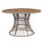 Mariner Modern Coastal Acacia Wood Outdoor Dining Table with PE Wicker Pedestal Base-954359329