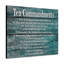 «Ten Commandments Blue Wood», art textuel sur toile tendue-1811045985