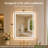 TMMV 30" W x 36" H Frameless LED Light Anti-Fog Wall Bathroom Vanity Mirror In Polished Crystal-553959702