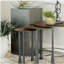 Ensemble de 3 tables gigognes gris naturel et métallique