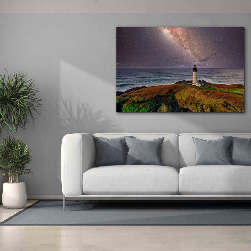 Breakwater Bay «Milky Way Beacon» par Epic Portfolio, estampe numérique sur toile, H 40 po x l 60 po x P 1,5 po
