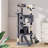 Lizzie Cat Tree Multi Level Play Tower Condo Cat Sisal Scratching Posts with Perches, Ramp and Brush-630395986-630386214