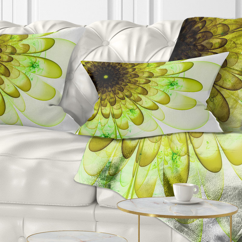 Coussin lombaire floral parfait, Vert clair