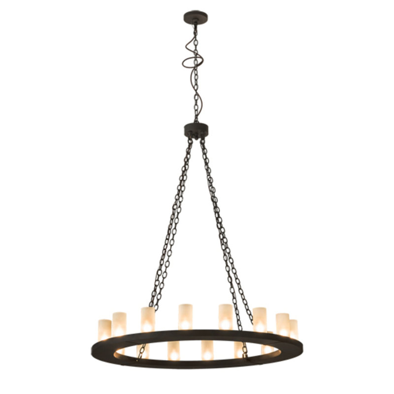 Lustre en roue de chariot à 16 lumières à intensité variable Chantella