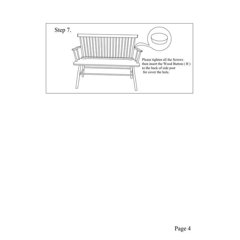 Gray Wood Bench With Spindle Back For Vintage Chair And Arm, Gray